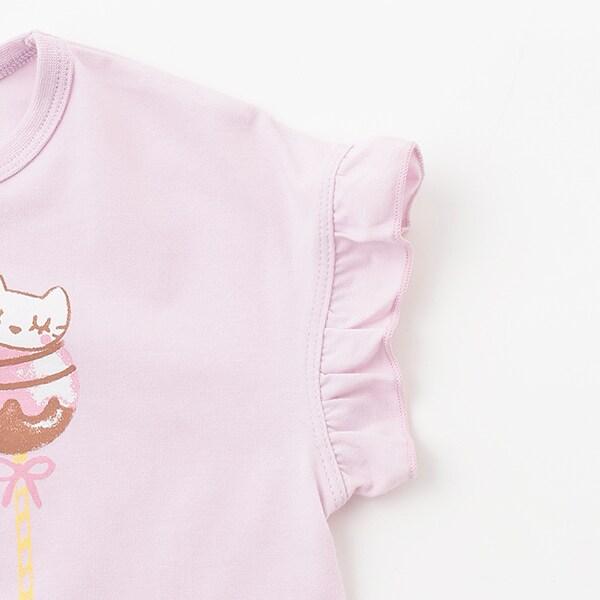 3柄甜品mimi印花T恤+裙褲套裝