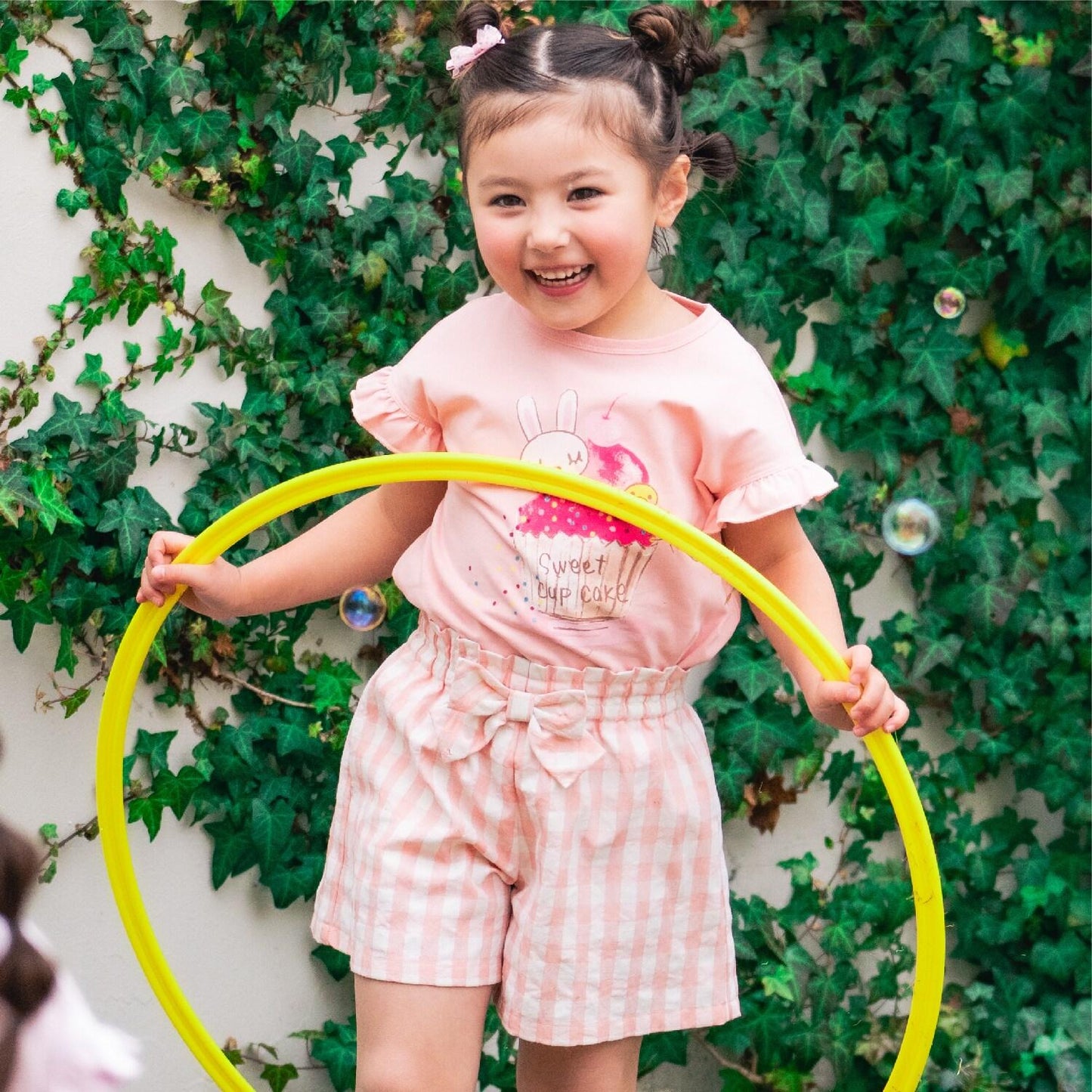 3柄甜品mimi印花T恤+裙褲套裝