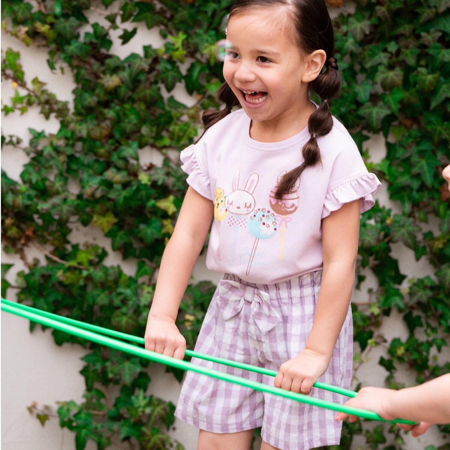 3柄甜品mimi印花T恤+裙褲套裝