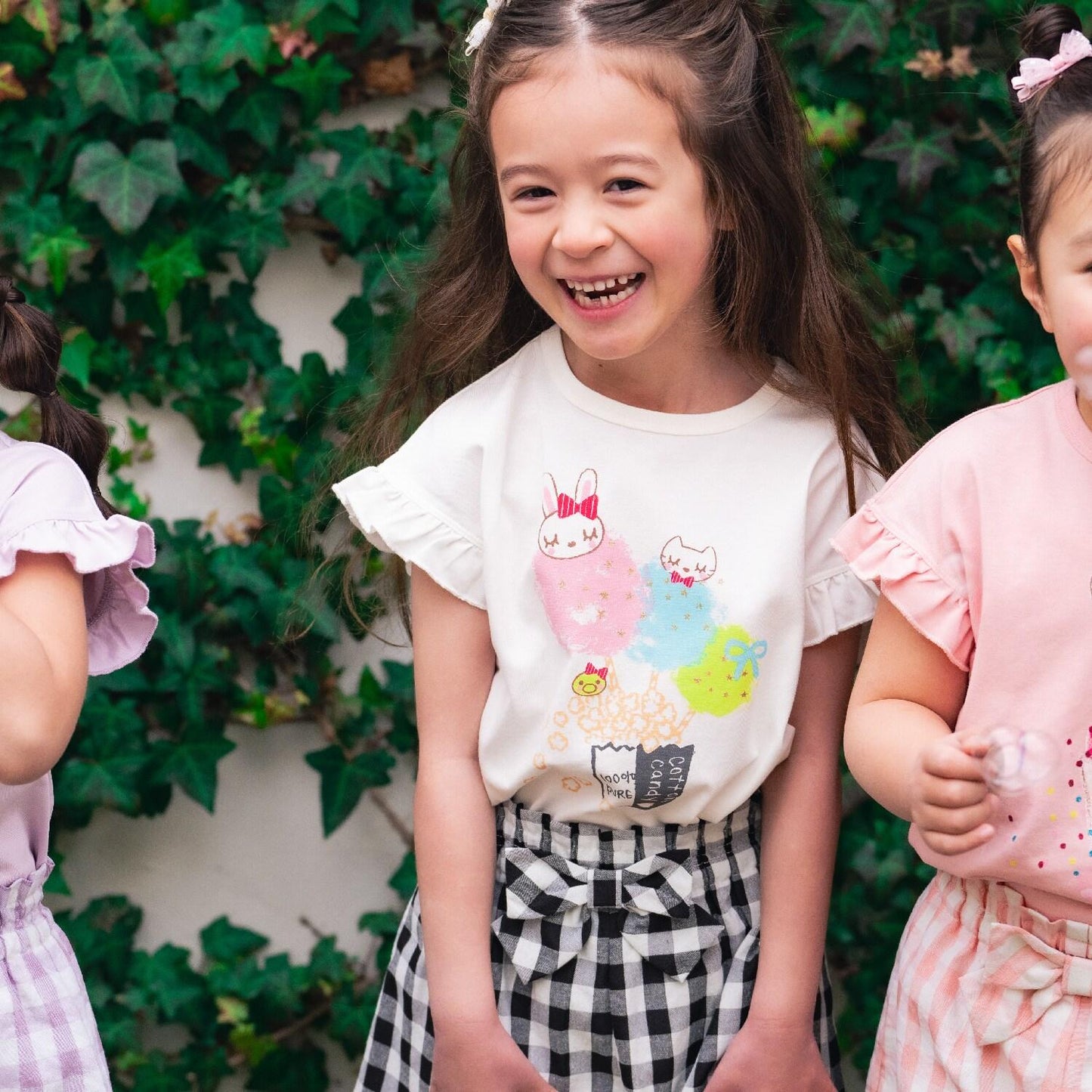 3柄甜品mimi印花T恤+裙褲套裝