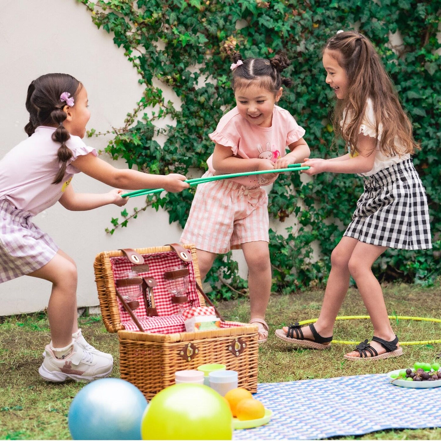 3柄甜品mimi印花T恤+裙褲套裝