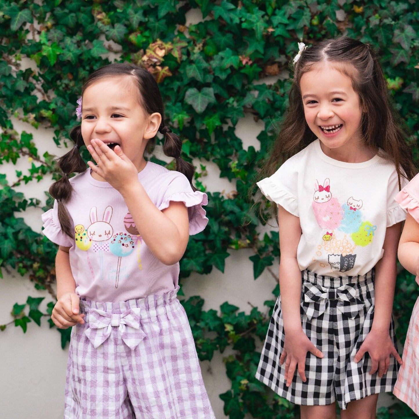 3柄甜品mimi印花T恤+裙褲套裝