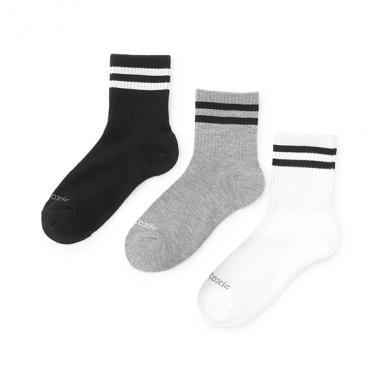 【基礎款】3雙裝中筒襪