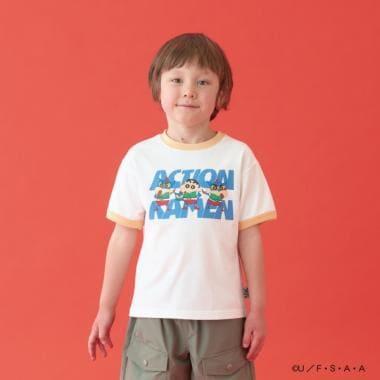【《蠟筆小新》】【カイテキ天竺】拼色圓領T恤