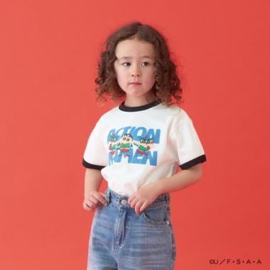 【《蠟筆小新》】【カイテキ天竺】拼色圓領T恤