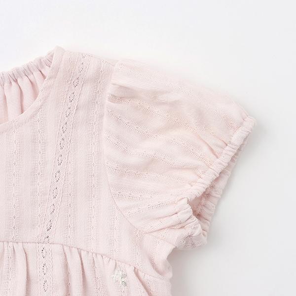 草莓刺繡泡泡袖上衣（兒童）
