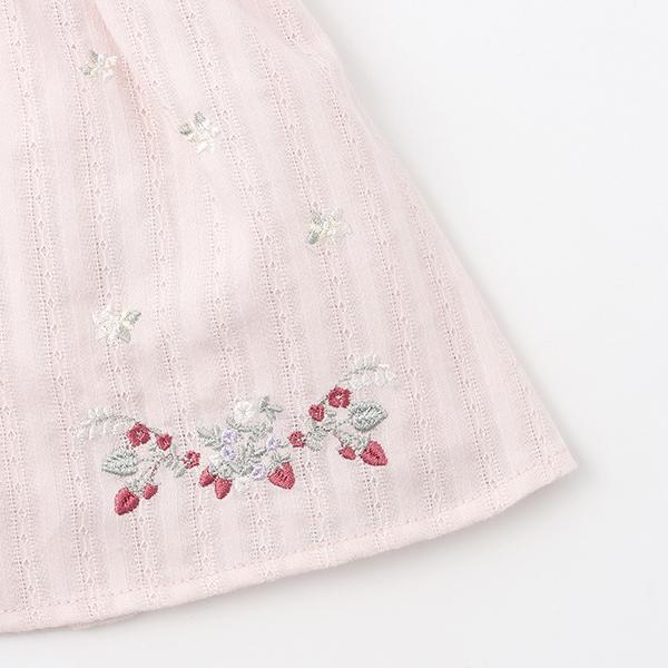 草莓刺繡泡泡袖上衣（兒童）