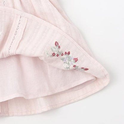 草莓刺繡泡泡袖上衣（兒童）