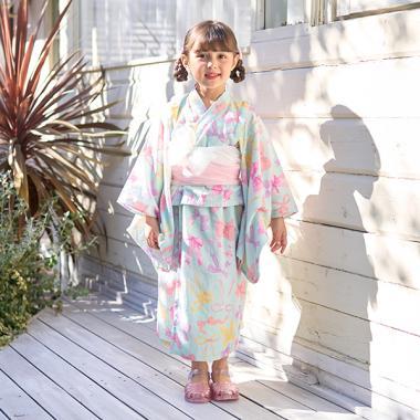 【浴衣】簡易穿著♪花色混搭・兩穿分體式（含2條腰帶）