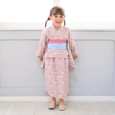 【浴衣】簡易穿著♪花色混搭・兩穿分體式（含2條腰帶）