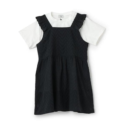 【Cuugal刊載】【AMI】鏤空刺繡蕾絲長款上衣×內搭T恤套裝
