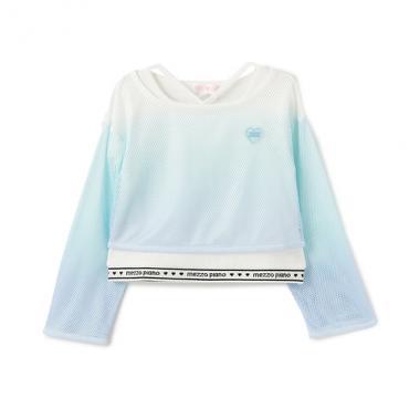 漸變網紗疊穿短袖T恤套裝