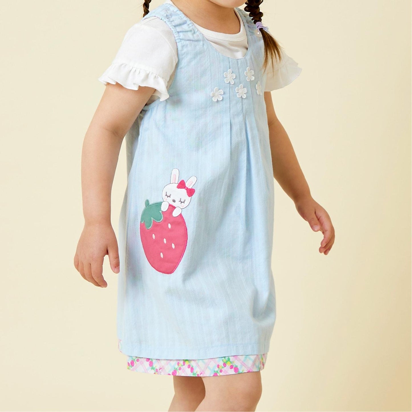 草莓圖案雙面穿連衣裙（80-130cm）