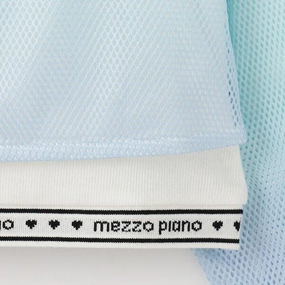 漸變網紗疊穿短袖T恤套裝