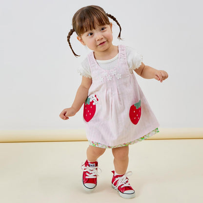 草莓圖案雙面穿連衣裙（80-130cm）
