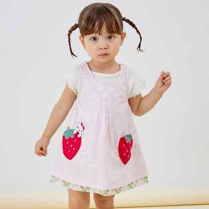 草莓圖案雙面穿連衣裙（80-130cm）