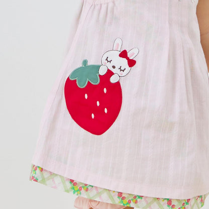 草莓圖案雙面穿連衣裙（80-130cm）