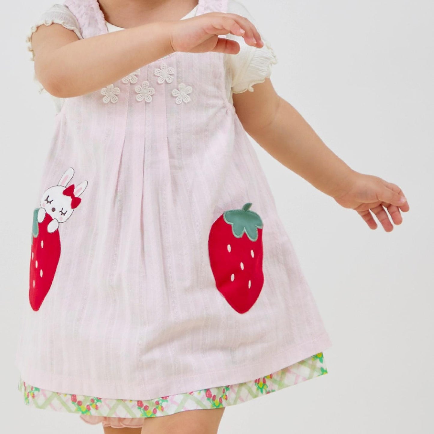 草莓圖案雙面穿連衣裙（80-130cm）