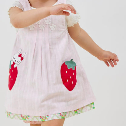 草莓圖案雙面穿連衣裙（80-130cm）