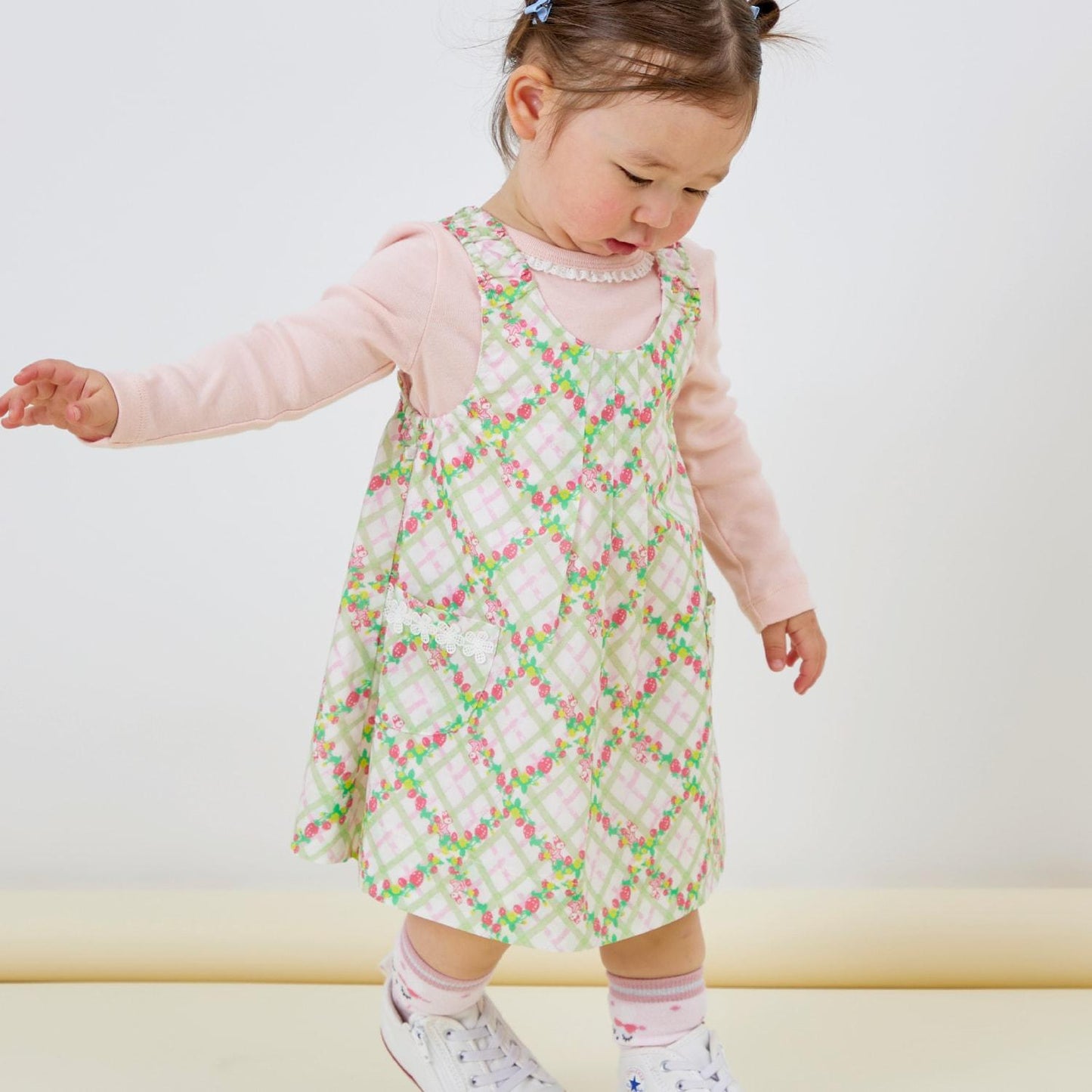 草莓圖案雙面穿連衣裙（80-130cm）