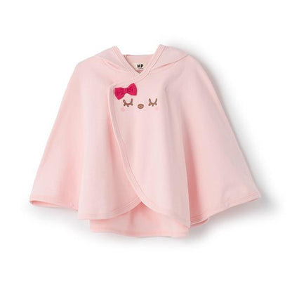 mimi立體耳朵刺繡連帽披風