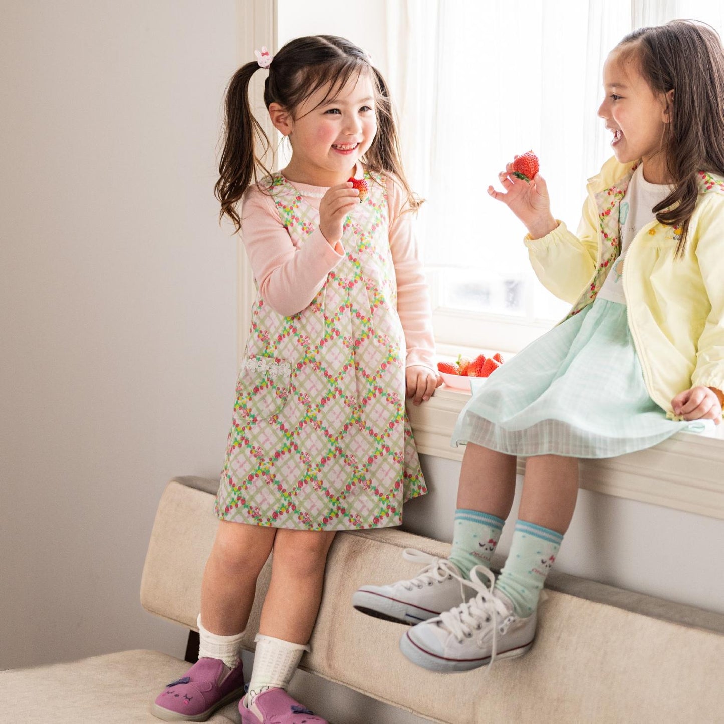 草莓圖案雙面穿連衣裙（80-130cm）