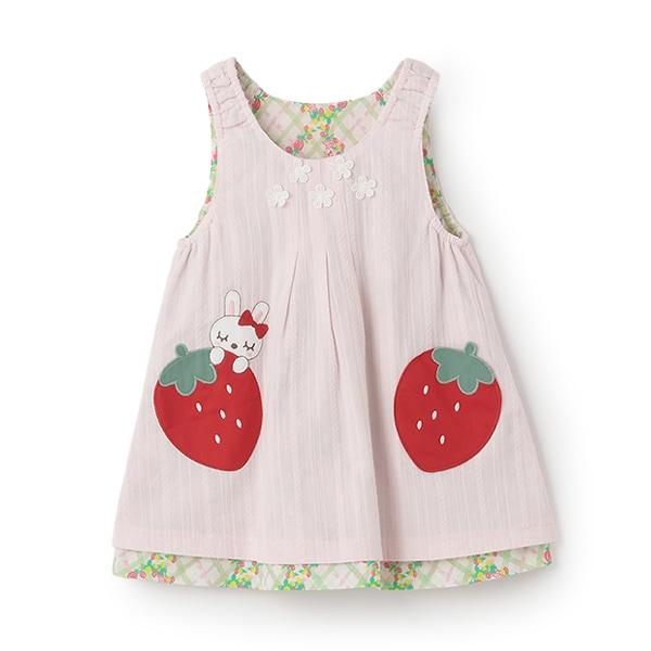 草莓圖案雙面穿連衣裙（80-130cm）
