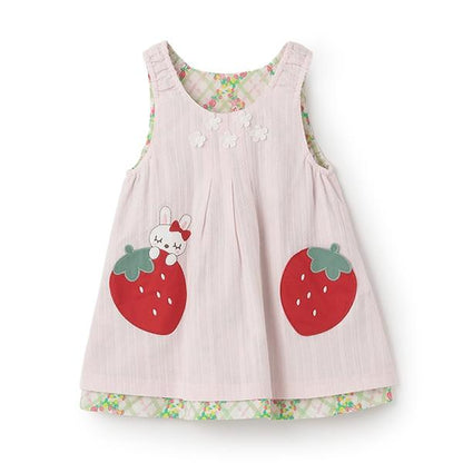 草莓圖案雙面穿連衣裙（80-130cm）