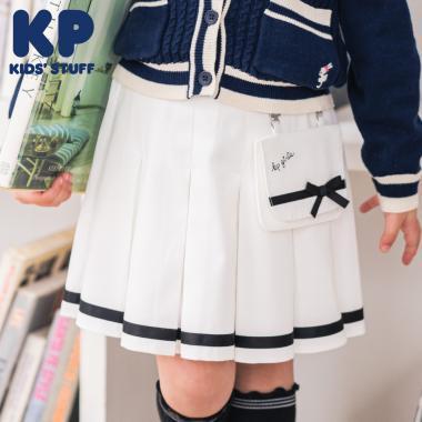 帶移動口袋百褶裙褲