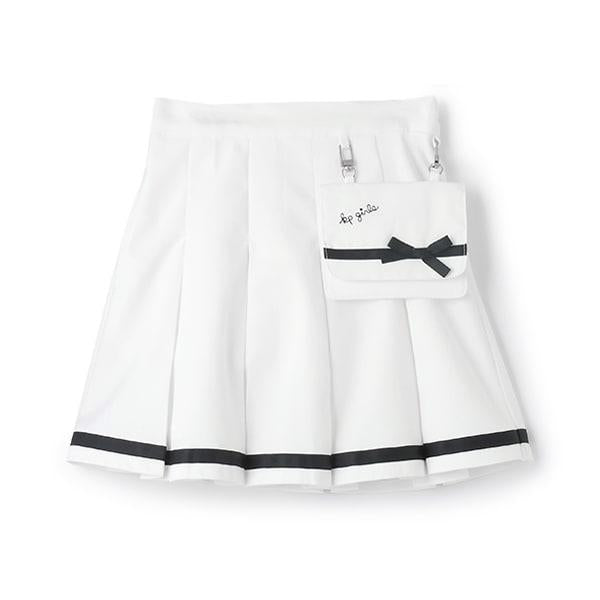 帶移動口袋百褶裙褲