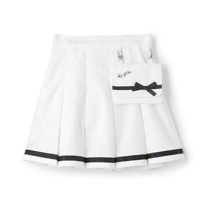 帶移動口袋百褶裙褲