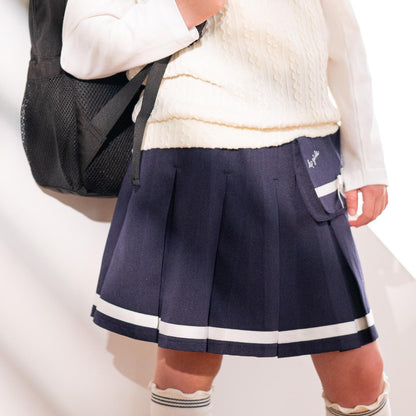 帶移動口袋百褶裙褲