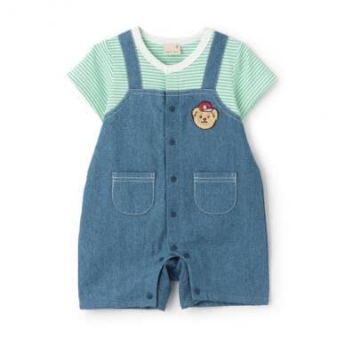 揹帶褲風格短袖連體衣