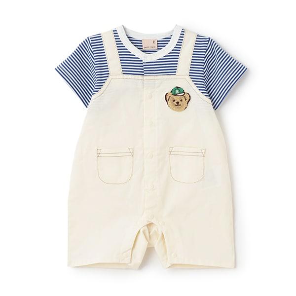 揹帶褲風格短袖連體衣