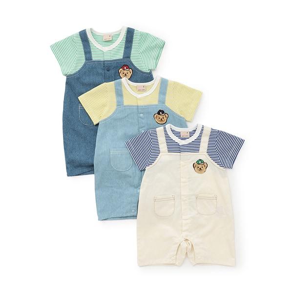 揹帶褲風格短袖連體衣