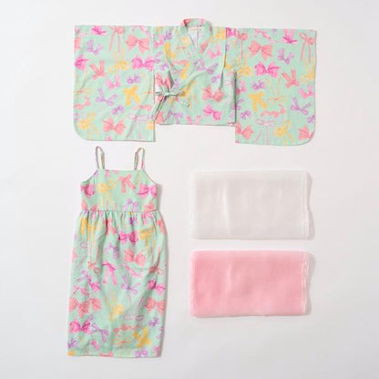 【浴衣】簡易穿著♪花色混搭・兩穿分體式（含2條腰帶）