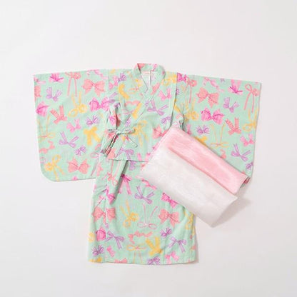 【浴衣】簡易穿著♪花色混搭・兩穿分體式（含2條腰帶）