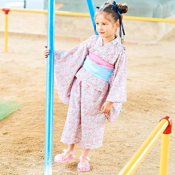 【浴衣】簡易穿著♪花色混搭・兩穿分體式（含2條腰帶）