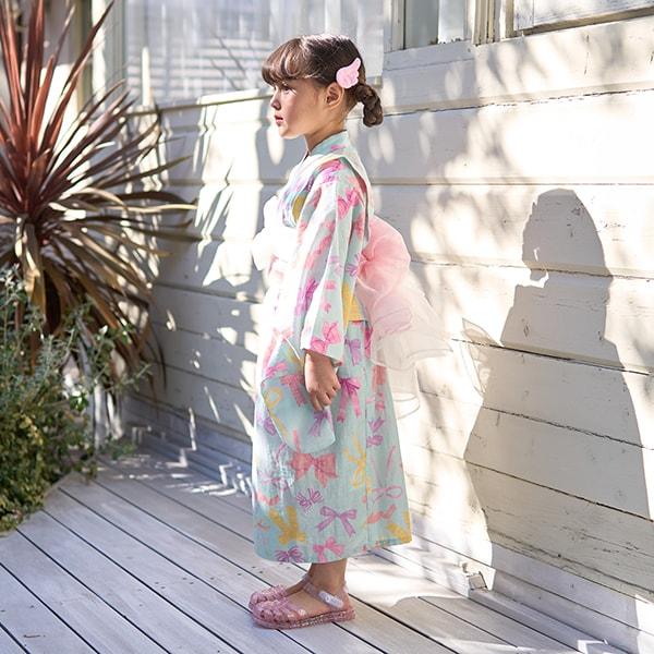 【浴衣】簡易穿著♪花色混搭・兩穿分體式（含2條腰帶）