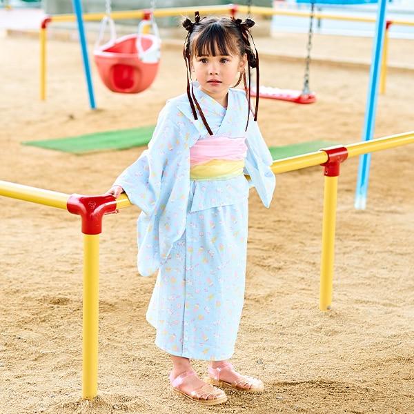 【浴衣】簡易穿著♪花色混搭・兩穿分體式（含2條腰帶）