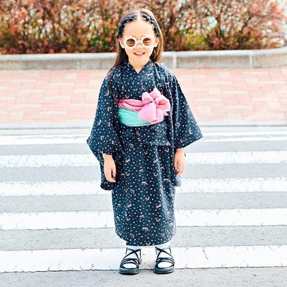 【浴衣】簡易穿著♪花色混搭・兩穿分體式（含2條腰帶）