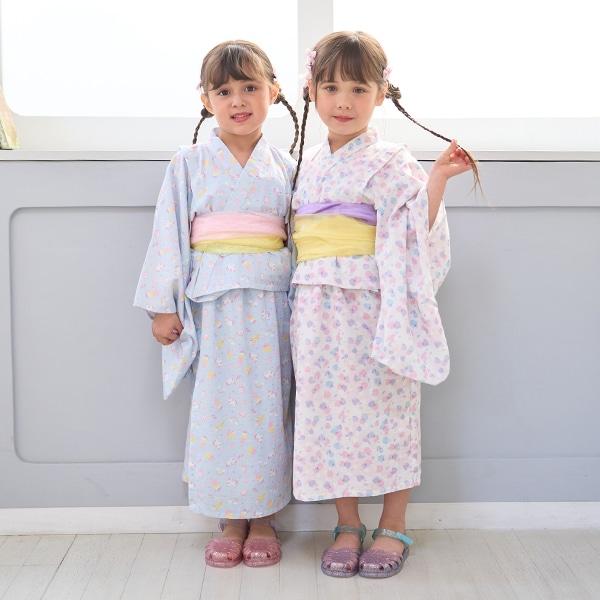 【浴衣】簡易穿著♪花色混搭・兩穿分體式（含2條腰帶）