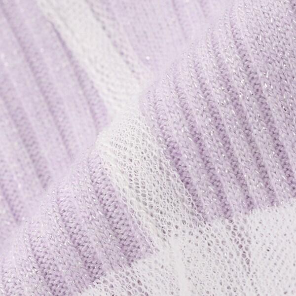 拼接網紗亮絲長袖長款上衣