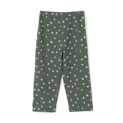 防汙羅紋圖案七分打底褲