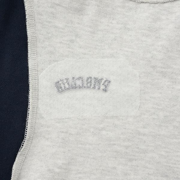 【接觸冷感】袖部拼色短袖T恤