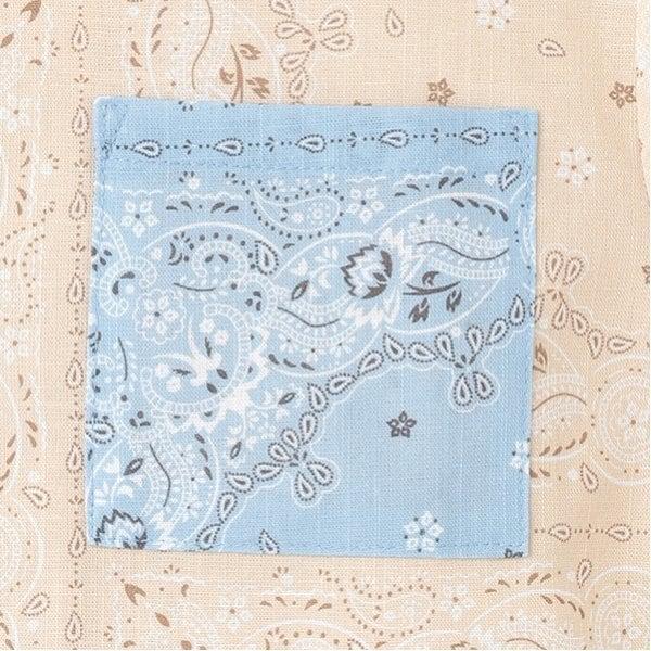 多色圖案開領短袖襯衫（兒童）