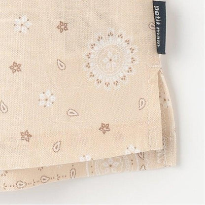 多色圖案開領短袖襯衫（兒童）