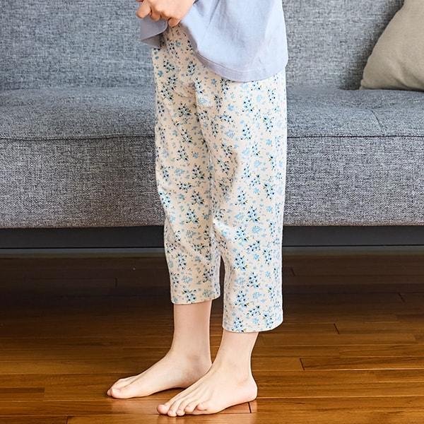 防汙羅紋圖案七分打底褲