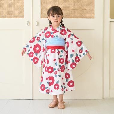 【浴衣】易穿脫款式♪ 多款花色連衣裙式（含2條腰帶）