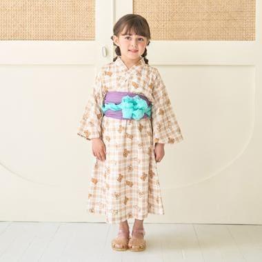 【浴衣】易穿脫款式♪ 多款花色連衣裙式（含2條腰帶）